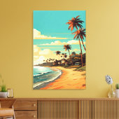 Tropisch strand canvasprint canvas afdruk (Insitu (Woonkamer))