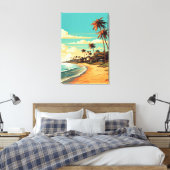 Tropisch strand canvasprint canvas afdruk (Insitu (Slaapkamer))