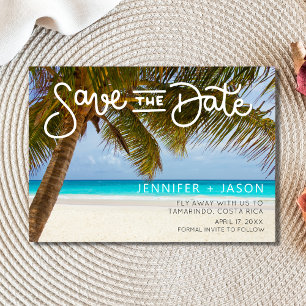 Tropisch strand Costa Rica Destination Wedding Save The Date