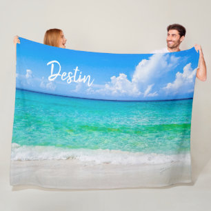 Tropisch strand Destin Florida Turquoise Zee Fleece Deken