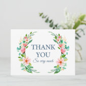 Tropisch strand Destination Wedding Bedankkaart (Staand voorkant)