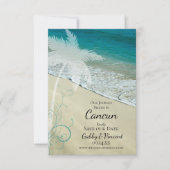 Tropisch strand Destination Wedding Save The Date (Voorkant)