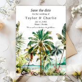 Tropisch strand Destination Wedding Save The Date