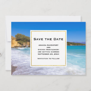 Tropisch strand eiland paradijs foto bruiloft save the date