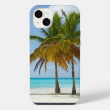 Tropisch strand en palmbomen