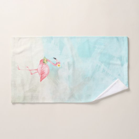 Tropisch strand Flamingo Bath Hand Towels Handdoek (Handdoek)