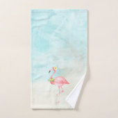 Tropisch strand Flamingo Bath Hand Towels Handdoek (Handdoek)