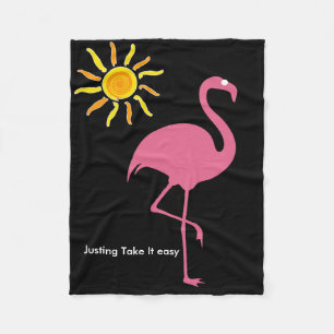 Tropisch strand Flamingo Fleece Deken