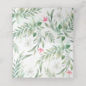 Tropisch strand Flowers Destination Wedding (Binnenkant ongevouwen)