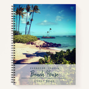 Tropisch strand foto vakantiehuis logboek notitieboek