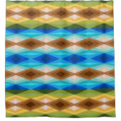 Tropisch strand gekleurde caleidoscoop Abstracte k Douchegordijn (Voorkant)