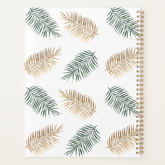 Tropisch strand gepersonaliseerd planner (Achterkant)