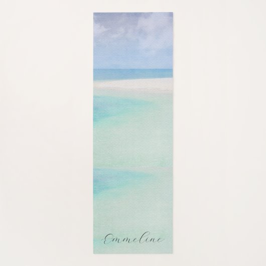 Tropisch strand gepersonaliseerd yogamat (Achterkant)