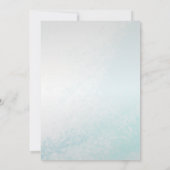 Tropisch strand, Glitter Blue Palms Verloving Kaart (Achterkant)