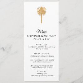 Tropisch strand goudpalm, bestemming bruiloft menu