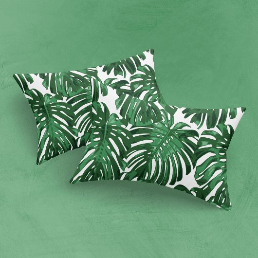 Tropisch strand Groene Monstera Palm Oerwoud Leave Kussensloop