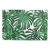 Tropisch strand Groene Monstera Palm Oerwoud Leave Kussensloop (Achterkant-Links)
