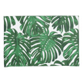 Tropisch strand Groene Monstera Palm Oerwoud Leave Kussensloop (Voorkant-Rechts)