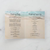 Tropisch strand hart bruiloft ceremonie programma (Binnen)