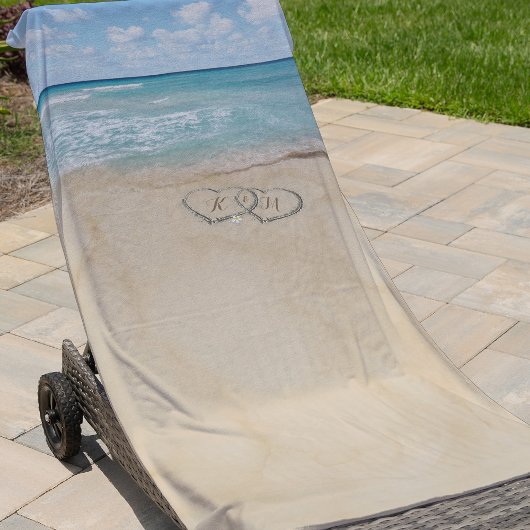 Tropisch strand hart Shore Monogram Strandlaken