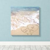tropisch strand harten turquoise oceaan canvas afdruk (Insitu (Houten vloer))