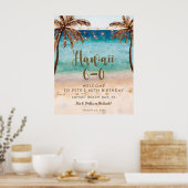 tropisch strand hawaii 6 0 welkomstbord poster (Keuken)