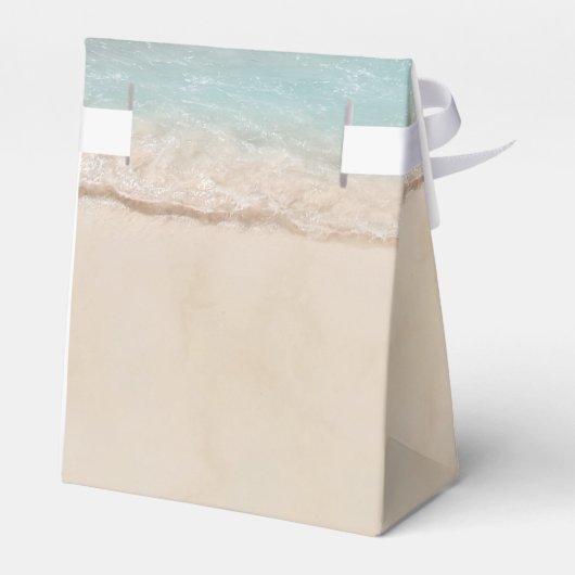 Tropisch  strand Heart Shore Weddenschap Bedankdoosjes (Achterkant)