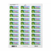 Tropisch strand Hibiscus Luau Adres label (Full Sheet)