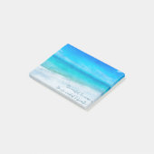 Tropisch strand in Blauwgroen Aqua Turquoise Blue  Post-it® Notes (Schuin)