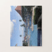 Tropisch strand in de Bahama's. Legpuzzel (Verticaal)