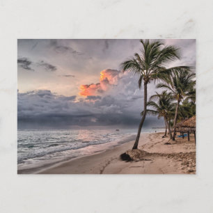Tropisch strand in het Caribisch gebied Briefkaart