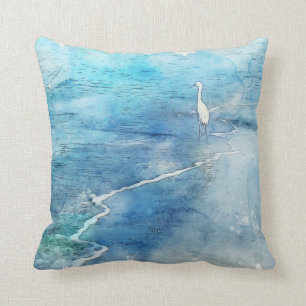 Tropisch strand in turkoois aqua turquoise blauw kussen