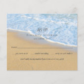 Tropisch strand Initialen Sand Wedding RSVP (Voorkant)