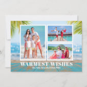Tropisch strand Kerst foto Feestdagenkaart (Voorkant)