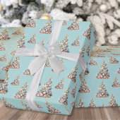 Tropisch strand Kerstmis Cadeaupapier