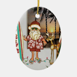 Tropisch strand Kerstmisornament Keramisch Ornament