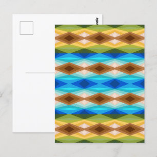 Tropisch Strand Kleurrijke Kaleidoscoop Abstracte Briefkaart