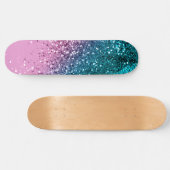 Tropisch strand Lady Glitter #8 Skateboard (Horizontaal)