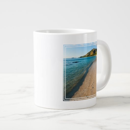 Tropisch strand landschap, Fiji Extra Grote Beker (Voorkant rechts)