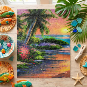 Tropisch strand landschap legpuzzel
