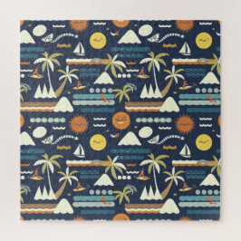 Tropisch strand leuk patroon legpuzzel