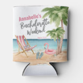 Tropisch Strand Meiden Weekend Afscheid van de Mei Blikjeskoeler (Voorkant)