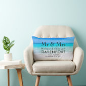 Tropisch strand met een Turquoise Zee bruiloft Kussen (Stoel)