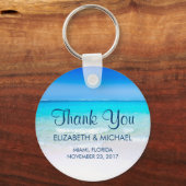 Tropisch strand met een Turquoise Zee Wedding Beda Sleutelhanger (Voorkant)