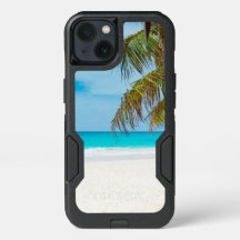 Tropisch strand met palmbomen