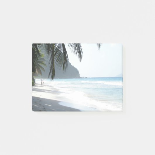 Tropisch strand met palmbomen post-it® notes (Voorkant)