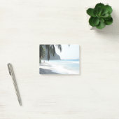 Tropisch strand met palmbomen post-it® notes (Kantoor)