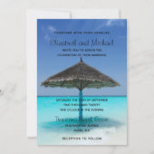 Tropisch strand met troebel huwelijk kaart (Voorkant)