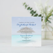 Tropisch strand met troebel huwelijk kaart (Staand voorkant)