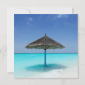 Tropisch strand met troebel huwelijk kaart (Achterkant)